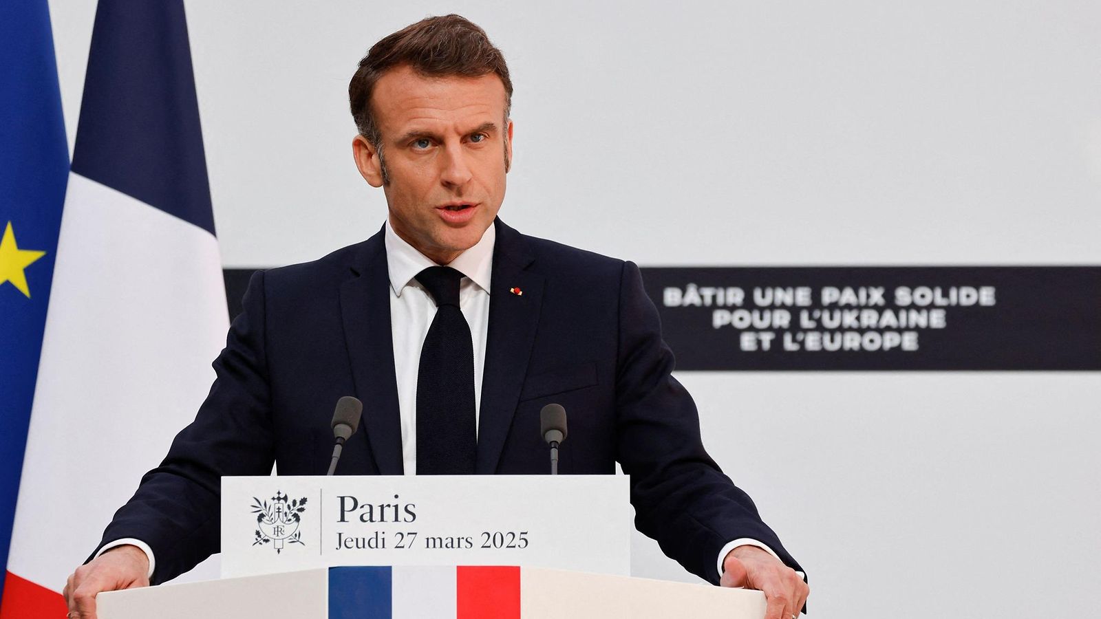 LK 27.3.2025 Ranskan presidentti Emmanuel Macron.